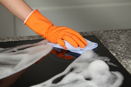 Post construction cleaning in a Crystalpalace property with polished floors