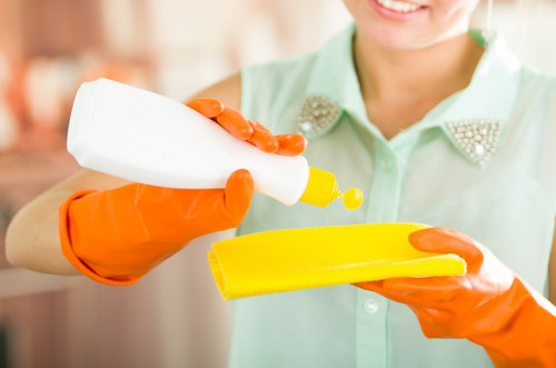Deep carpet cleaning process in a residential room